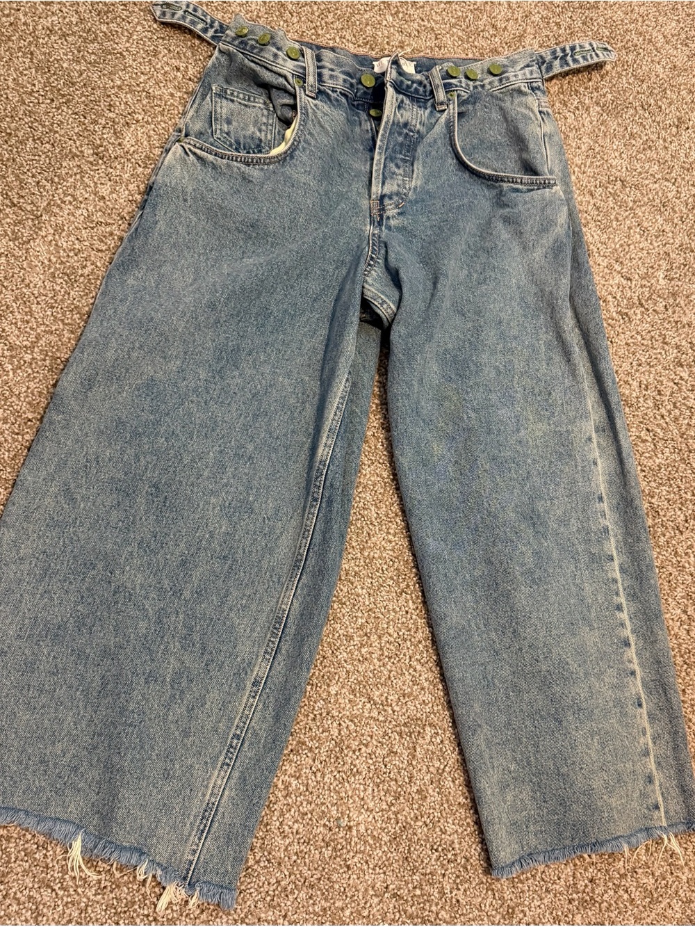 We The Free Wide-Leg Cut-Off Flare Jeans
